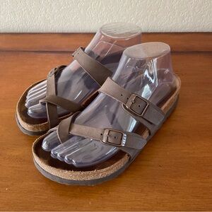 Birkenstock Women's Mayari Birkibuc Sandals Size EU 36 US 5.5/6 Mocha